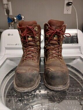 Red Wing Shoes 3524 Work Boots - Brown with Red Logo Detail